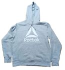 Men's Reebok Delta Logo Hoodie Sweatshirt  Gray Size Large Front Pocket NWOT