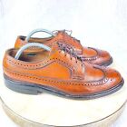 Florsheim Imperial Mens Size 9.5 Shoes Brown Leather Brogue Wingtip Oxfords