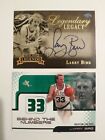 Larry Bird Autograph and Game Used Patch Jersey Card