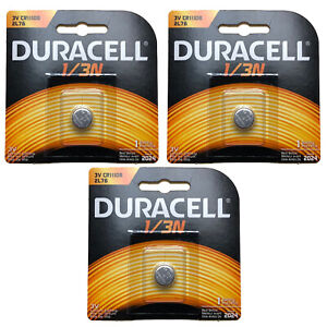 3x Duracell DL CR1/3N 2L76 3V Lithium Battery Replaces 1/3N, DL1/3N, DL1/3NB