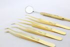 Eyelash Extension Straight or Curved or Volume Stainless Steel Gold Tweezers