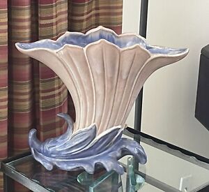 Vintage Stangl Terra Rose Art Deco Pottery Two Tone Ceramic Vase 10
