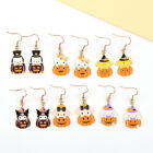 Cute Girl's Gift Halloween Pumpkin Hello Kitty Kuromi My Melody Earrings Hook