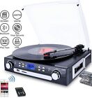 Bluetooth Record Player Turntable with Speakers Stereo LP Vinyl to MP3 Converter