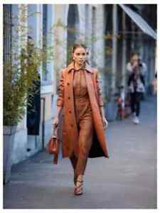 Genuine Leather Trench Coat Long Leather Coat Tan Leather Coat Trench Overcoat