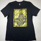 Scott Hall Razor Ramon Mens Large WWE The Bad Guy Black T-shirt Tee