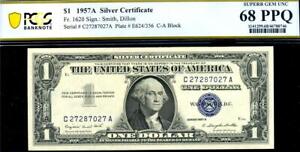 New ListingHGR FRIDAY 1957A $1 Silver Cert (FINEST Known C-A Pop2/0 ) PCGS SUPERB GEM 68PPQ