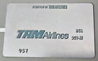 AIRLINE TICKET VALIDATION PLATE - TAM AIRLINES  pre LATAM