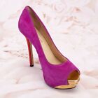 Enzo Angiolini Women's Peep-Toe Platform Pumps Heels Shoes Size 6.5M Fuchsia/Red