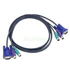 KVM Cable VGA M-M 2x PS2 M-M Keyboard Mouse Video Monitor Switch Extension Cable