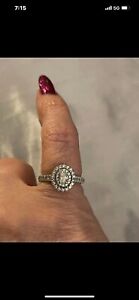 Beautiful 1CT. Diamond Ring In Perfect Condition. 14K White/Gold Frame.