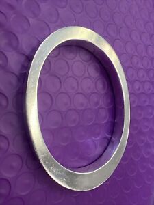 ❤️ Mexico Sterling Silver 925 Oval Polished Bangle Bracelet~42.6 Grams