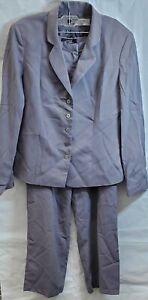 Giorgio Sant' Angelo Women's Gray Blazer & Pants Two Piece Suit Set Size 10