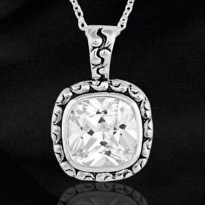 Montana Silversmiths Silver Western Delight CZ Crystal Necklace NEW Retail $55