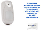iWAVE Wireless Pet Immune Motion Detector RWX95 ATT QOLSYS DSC Johnson 433mhz