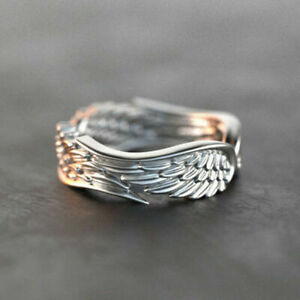 Gorgeous Angel Wings Women Rings Silver Plated Jewelry Ring Sz 6-10 Lab-Created