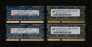 6GB DDR3 PC3-8500 1066MHz Laptop Memory (SODIMM) 2 x 1GB + 2 x 2GB FREE Shipping
