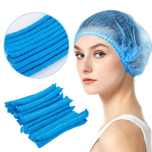 100/1000pcs Disposable Hair Net Non-Woven Head Bouffant Hair Cap 24