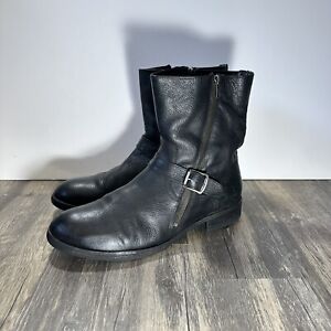 Frye Dean Boots Mens Engineer 87151  Black Leather Zipper Casual Dress  Size 13