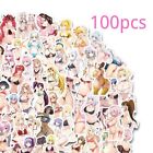 100Pcs Waifu Hentai Sexy Pinup Anime Stickers for Laptops skateboards new