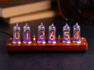 IN-14 6- digits Nixie clock Kit. Wooden case. Tubes included. Wi-fi.
