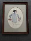 P Buckley Moss Becky with Apples Basket Mother Child 1983 Framed Print 937/1000