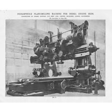 Kendall & Gent of Gorton 4 Spindle Plano Milling Machine 2x Vintage Prints 1925