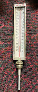 Antique Vintage Palmer Co Cincinnati O Brass Industrial Thermometer Steampunk