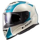 LS2 Assault Paragon Full Face Motorcycle Helmet Metallic Khaki/Turquiose XL