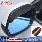 2x Car Carbon Fiber Black Rearview Side Mirror Rain Visor Guard Car Accessories (For: 2009 Honda Civic)