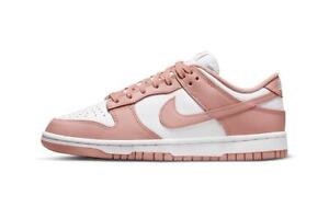Women's Nike Dunk Low Rose Whisper White Pink Athletic Sneakers (DD1503-118)