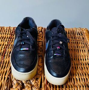 Nike Air Force 1 Sage Low Black & White Platform Sneakers Shoes Women Size 8.5