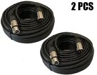 2 50Ft XLR Male to Female Shielded Powered Speaker Audio Cable Microphone Cord