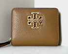New Tory Burch Britten Bifold Leather Wallet Tiramisu
