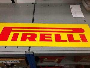 Pirelli Tyres Logo Yellow Banner Workshop Car Garage Man Cave Display Sign