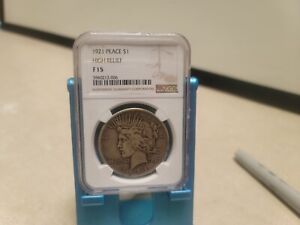 1921 Peace Silver Dollar High Relief NGC F-15