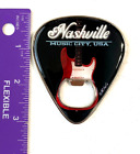NASHVILLE, TENNESSEE Red GUITAR PICK BOTTLE OPENER MAGNET Great useful souvenir!