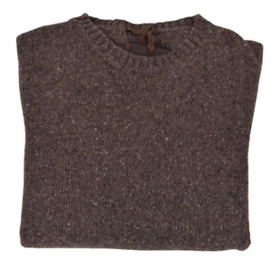 NEW Stile Latino (V. Attolini) cashmere sweater EU 50 US 40 M tweed brown