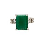 18ct Gold 5.5ct Colombian Emerald & Diamond Ring