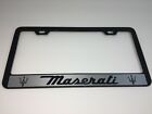 Maserati Halo Style Black Powder Coated Stainless Steel License Plate Frame