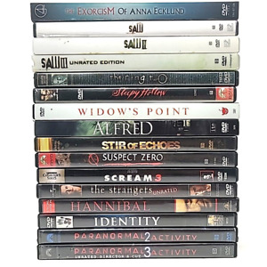 Horror Scary Movie Lot Of 16 DVDs - Hannibal, Saw, Scream 3 & MORE! VERY GOOD