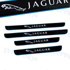 4PCS Car Door Scuff Sill Cover Panel Step Protector with Blue Border For Jaguar (For: Jaguar X-Type)