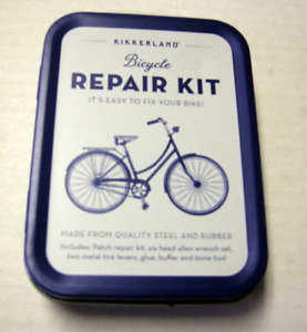 Kikkerland Bike Repair Kit Tin Maintenance Tools CD119