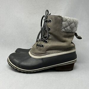 Sorel Women's Slimpack Lace II Winter Boot Quarry Black NL2348-052 Size 8.5
