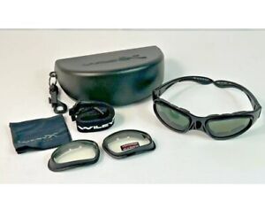 WILEY X EYEWEAR Z87-2  MOTORCYCLE SUNGLASSES WITH CASE & LENSES