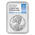 2022-W $1 Silver Eagle NGC PF70UCAM First Day of Issue Ultra Cameo Proof coin