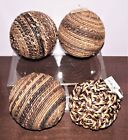Woven Decorative Orb Set of 4 Decorative Balls- 4-5” diameter