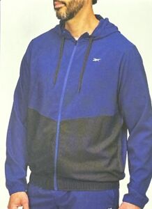 Reebok Men's Training Woven Jacket Size SMALL Vector Blue
