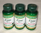 Lot of 3 Natures Bounty Zinc 100 Caplets 50 mg Immune Health EXP 1/2025