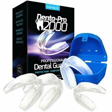 DentaPro2000 Teeth Grinding Mouth Guard - 2 Small & 2 Large Dental Guards + Case